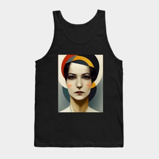 Portrait of a woman inspired by Bauhaus art Tank Top